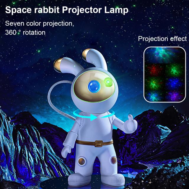 スペースウサギプロジェクターランプ 360 度回転 Hd カラフルな星空プロジェクターライト子供の誕生日プレゼントの通販は