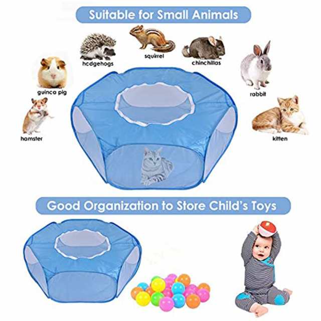 ペット折りたたみフェンスペットベビーサークル小動物ケージ