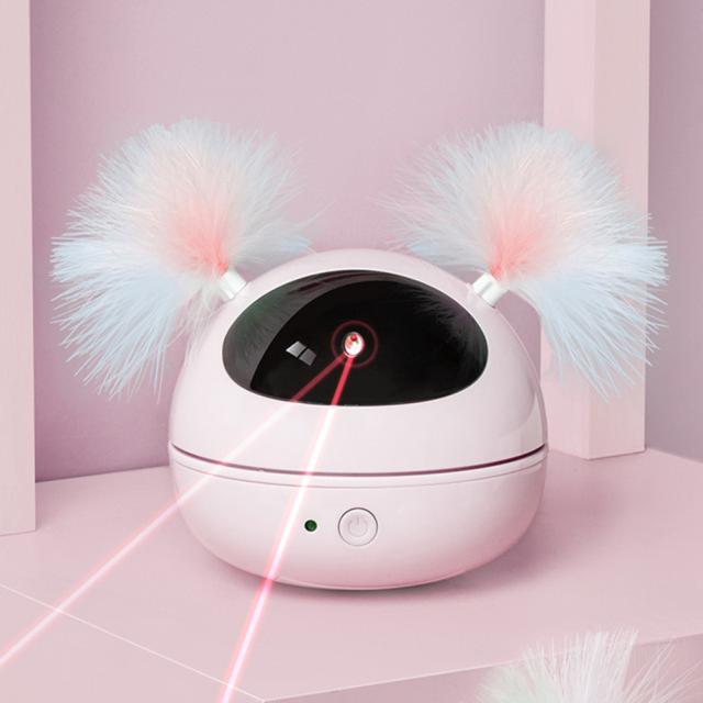 ペット猫赤外線ライトノイズなし 360 度回転自動インテリジェントウェイクアップ電気猫のおもちゃ