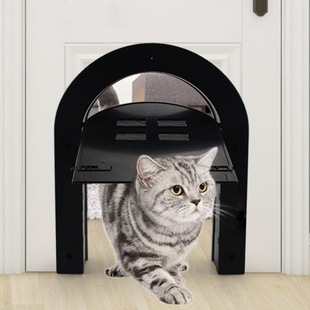 ペット猫犬網戸フリーエントリー磁気ドア窓付きペットアクセサリー木製 