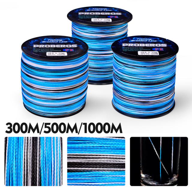 8ストランド編組釣り糸300/500/1000メートル10-20-30-40-50-60-80-100lb磯釣り用パワーホースカモフラージュメインライン海釣り