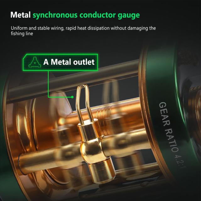 Cl40/cl60 Baitcasting 釣りリールサーモントラウト低ノイズ防食釣り