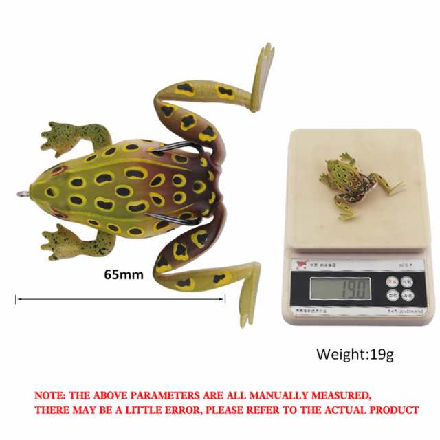 6.5cm19gカエルルアーフィッシングルアー人工ソフトベイト