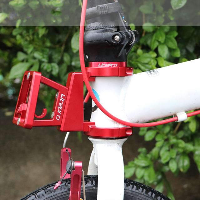 折りたたみ自転車サイクリングアクセサリー用フロントシェルフマウントキャリアアダプターピッグノーズブロックブラケット_7
