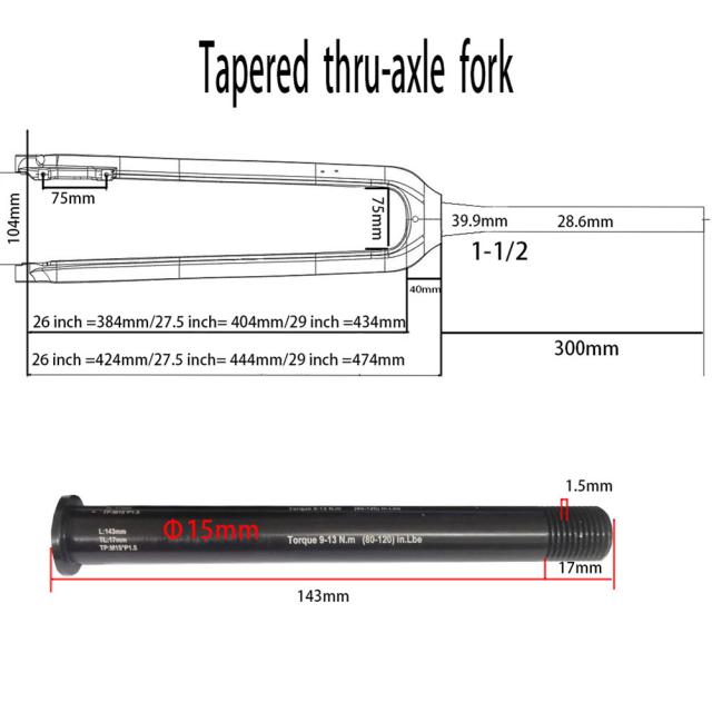 26/27.5/29 インチ マウンテン バイク フロント フォーク カーボン