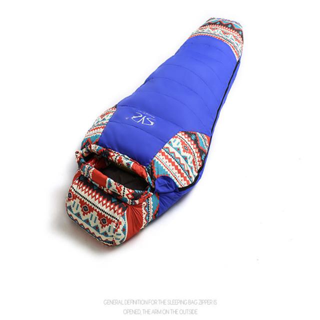 ウォームダウン寝袋、アウトドア超軽量コンパクトポータブル防水防風