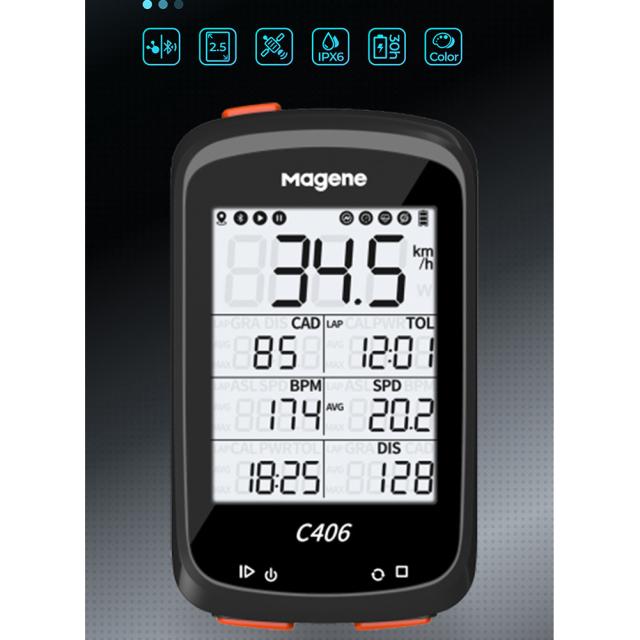 C406防水自転車Gpsスピードメーターバイクコンピューター英語版スピード走行距離計ANT+_12