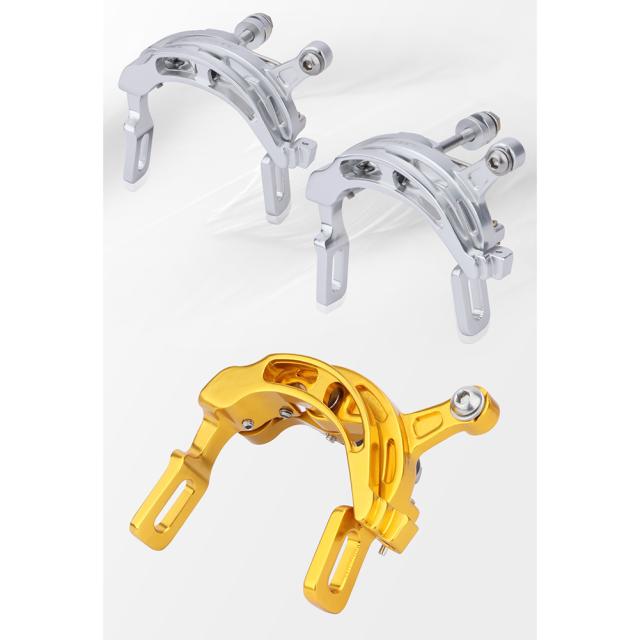 高張力スプリング耐摩耗性高靭性ブレーキレバーCキャリパー自転車アクセサリー付き1ペアアルミニウム合金バイクキャリパーブレーキ_7