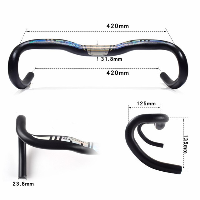 31.8mmロードバイクベントハンドルバー超軽量アルミニウム合金