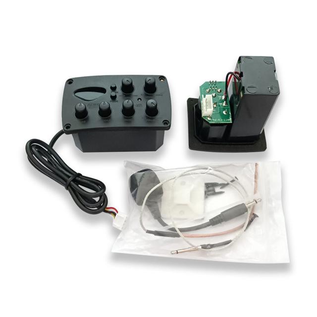 フォーククラシックギターピックアップ 5 バンドアコースティックギタープリアンプ Eq ピエゾピックアップイコライザーチューナーピックアップとマイクの通販は