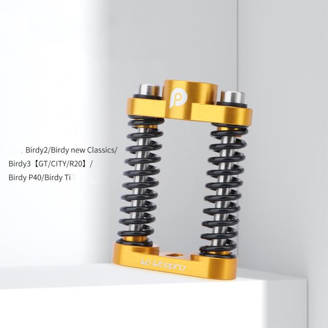 Birdy3 GT R20 / Birdy P40 Ti/Birdy2用アルミニウム合金バードカーフロントショックアブソーバー軽量ダブルスプリングサスペンションショック
