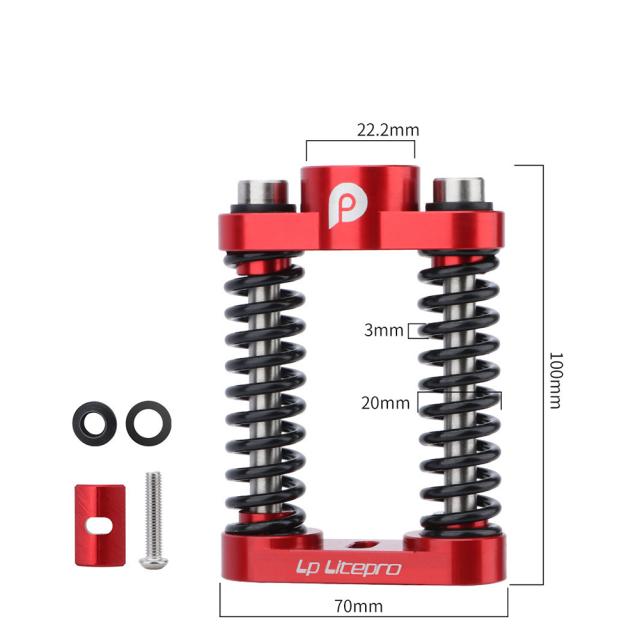 Birdy3 GT R20 / Birdy P40 Ti/Birdy2用アルミニウム合金バードカーフロントショックアブソーバー軽量ダブルスプリングサスペンションショック