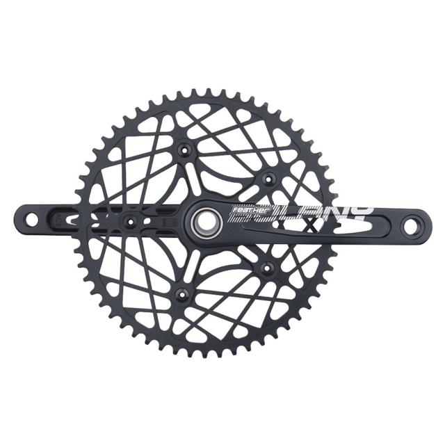 折りたたみ自転車チェーンホイール超軽量中空アルミ合金バイククランクセットプレート部品 54/56/58t