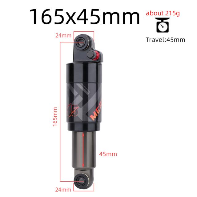マウンテンフォールディングバイクスクーター用アルミニウム合金エアリアショックアブソーバー125/165/190mmサイクリングアクセサリー（ブッシング/ネジ付き）_16