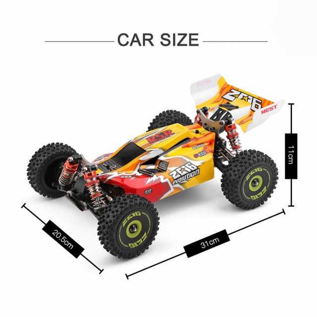 Wltoys 144010 1/142.4G4WD高速レーシングブラシレスRCカー車両