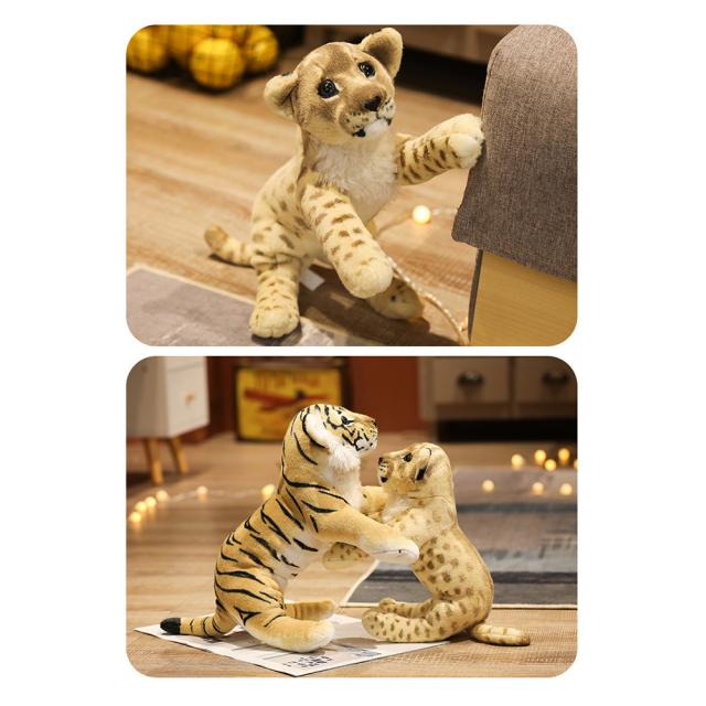 39 センチメートル素敵なライオン虎ヒョウぬいぐるみおもちゃ