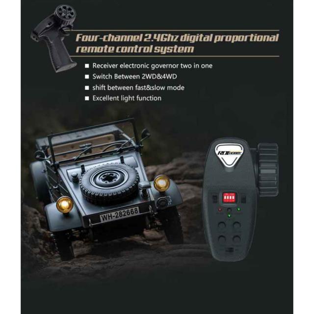 Fms Rc Car 1:12 Type82 Kubelwagen Electric Model Four-wheel Drive