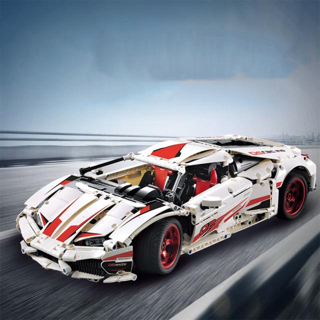 C61018LP610独立懸架システムを備えた4輪駆動レーシング車両モデルビルディングブロック玩具の組み立てが非常に難しい