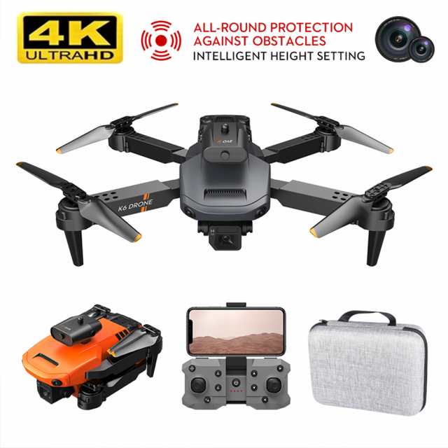 K6 Rc ミニ ドローン 4k Hd カメラ Wifi Fpv 四方赤外線障害物回避 