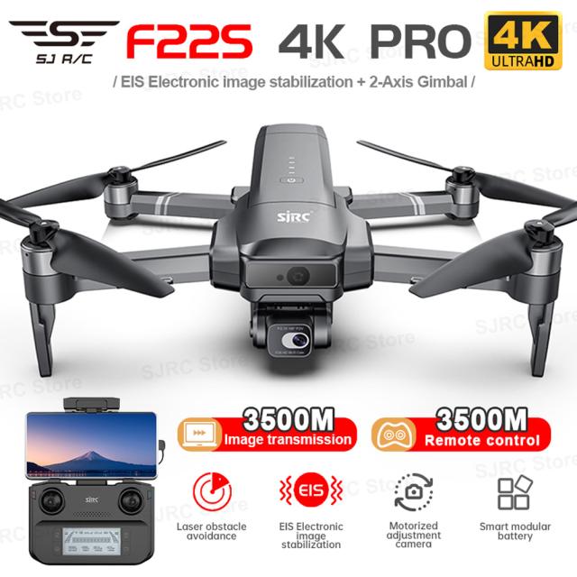 Sjrc F22s 4k Pro Gps 5g 3.5粁 Wifi Fpv 4k Hd Eis写真器付き添い人 差しさわり物くぐり抜ける オプティカルフロー 毛はらい受け答え 折りたたみ式 Rc ド貸し付け金 クアッドコプター Rtf