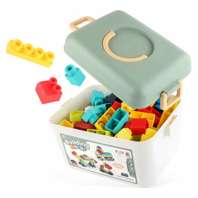 80個 子供 ソフト ビルディングブロック おもちゃ 早期教育 パズル