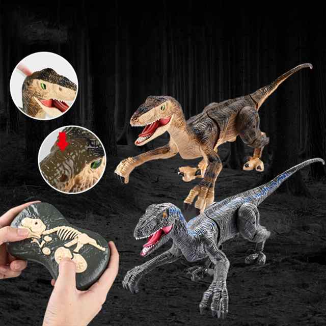 リモコン恐竜のおもちゃ、2.4gワイヤレスリモコン照明効果音大型電子