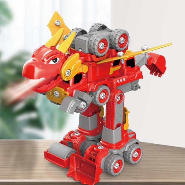 5-in-1 組み立てられた変形ロボット玩具分解組立