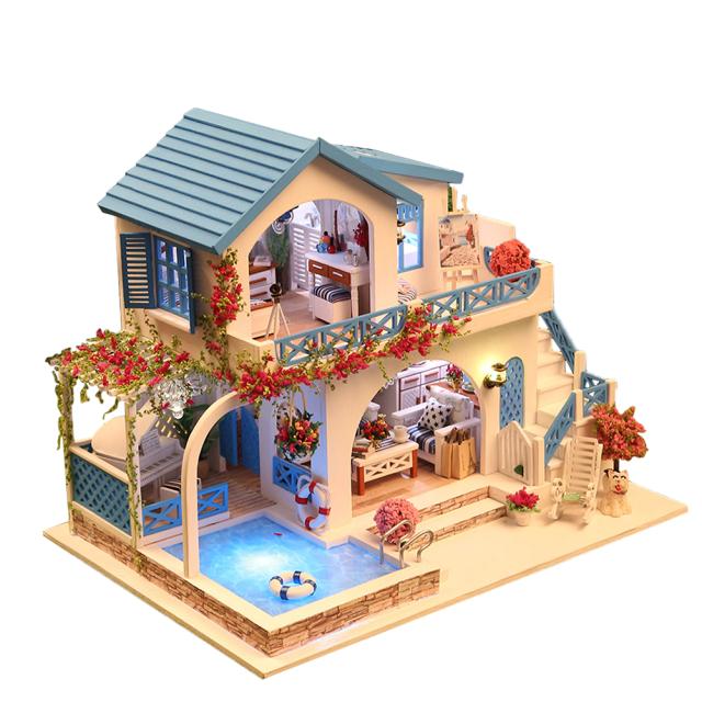 木製大きなドールハウス 焼けれ 