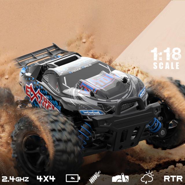 1:18 フルスケール高速 Rc カークライミングオフロード車 4wd 防水ドリフトリモートコントロールカーボーイズギフト用