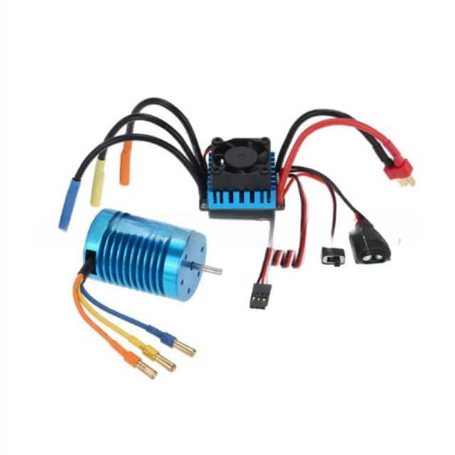 3650 ブラシレス モーター 4370kv 45a ブラシレス Esc キット アップグレード アクセサリー 1/10 アンリミテッド Hsp リモート コントロール カー用