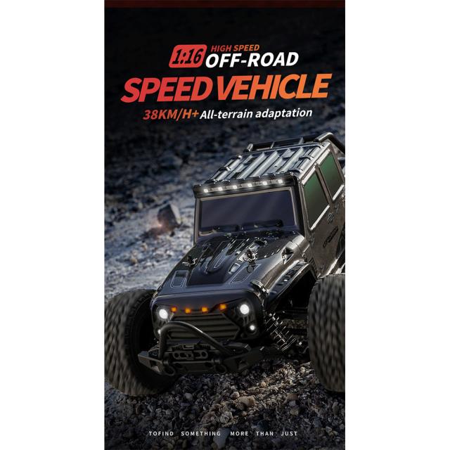 ハイシミュレーション四輪駆動ラジコンカー高速オフロードリモートコントロールカーLedライト1:16電動オフロードカーモデル_9