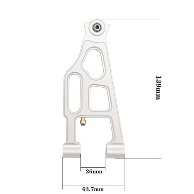 Losi Super BajaRey1/6デザートトラックと互換性のある耐久性のあるアルミニウム合金フロントロアアーム高品質サーボアクセサリー