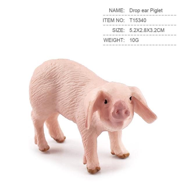 6個/セットシミュレーション豚モデルセット家畜アクション