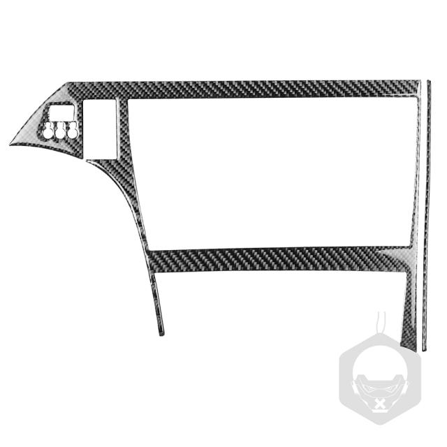 2 個の炭素繊維ナビゲーションフレームカバートリム装飾ステッカーカースタイリングアクセサリー左ドライブ互換 2012-2015 プリウス