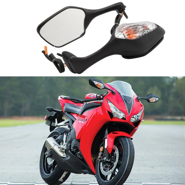 1 ペアオートバイのリアビューミラー角度調整可能なミラーと Led ターン信号ホンダ Cbr1000rr 2008-2012 と互換性の通販は
