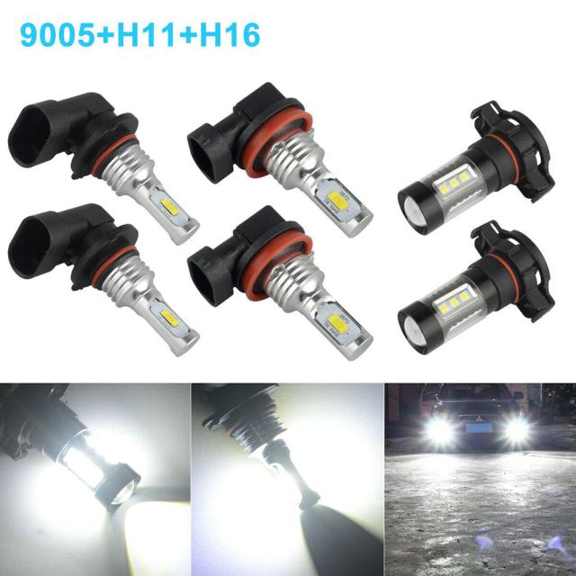 6 個の Led ヘッドライト電球 6000k フォグライトキット シボレー 