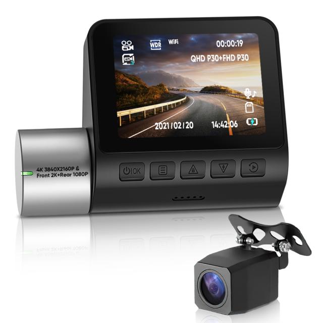 4k 車の運転レコーダー シングル フロント 4k デュアル フロント 2k リア 1080p Wifi ダッシュ カム 24 時間駐車監視ビデオ レコーダー