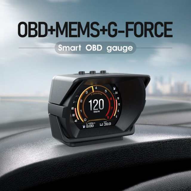 カー Hud ヘッドアップディスプレイ Obd2+GPS デュアルモード 多機能 Obd LCD ダッシュボード Gps スロープメーター スピードメーター A4