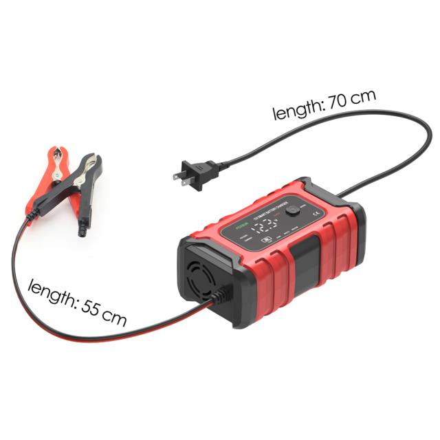 車のオートバイのバッテリー充電器 12v 6a デジタル修理鉛蓄電池用全