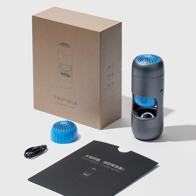Z5 車の空気清浄機カップスタイルタッチコントロール 3 速度調整可能なマイナスイオン清浄機オフィスホーム寝室の通販は 5,432円