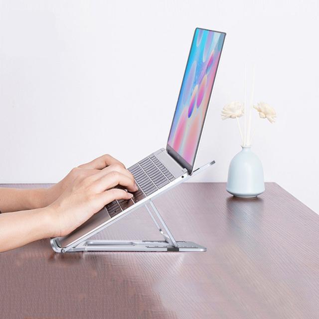 ノートブックLapdeskコンピューターラップトップホルダー用のポータブルラップトップスタンド調整可能な高さ回転スタンド
