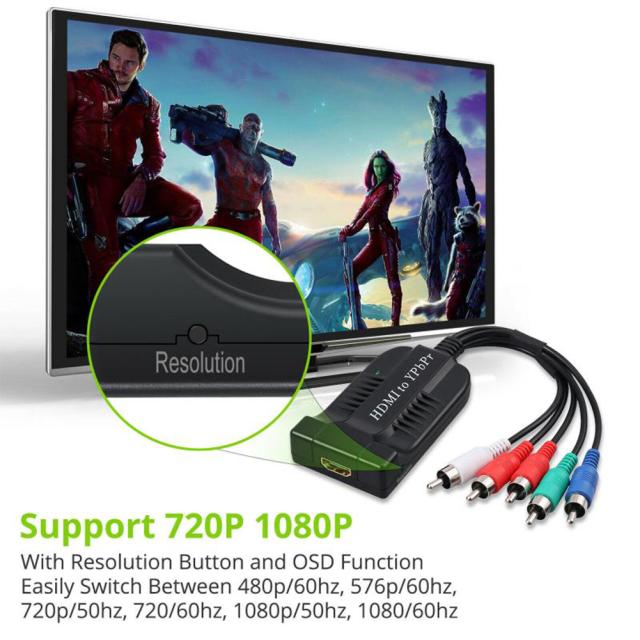 Muosu HDMI-コンポーネントビデオコンバーター HDMI-Ypbpr Scaler HDMI