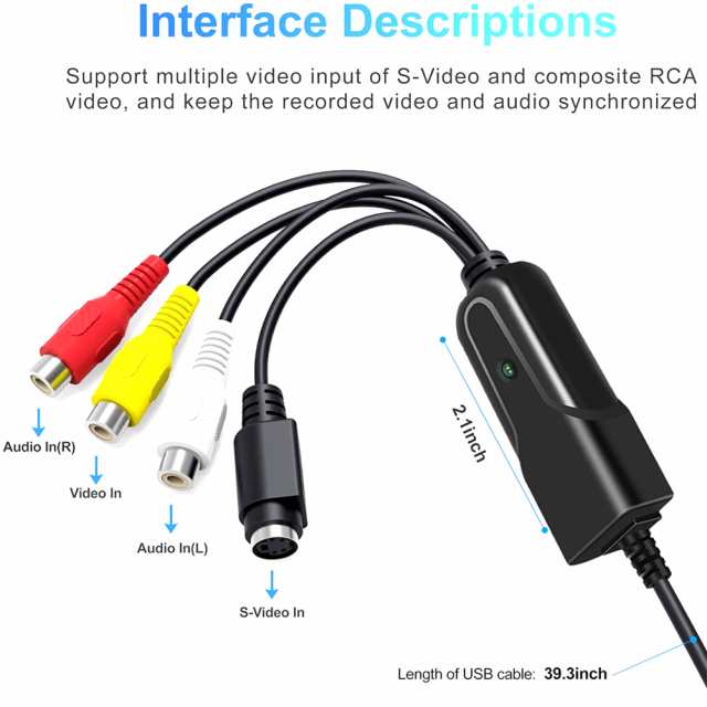 USB Type Cオーディオビデオコンバーター、キャプチャカードアダプター