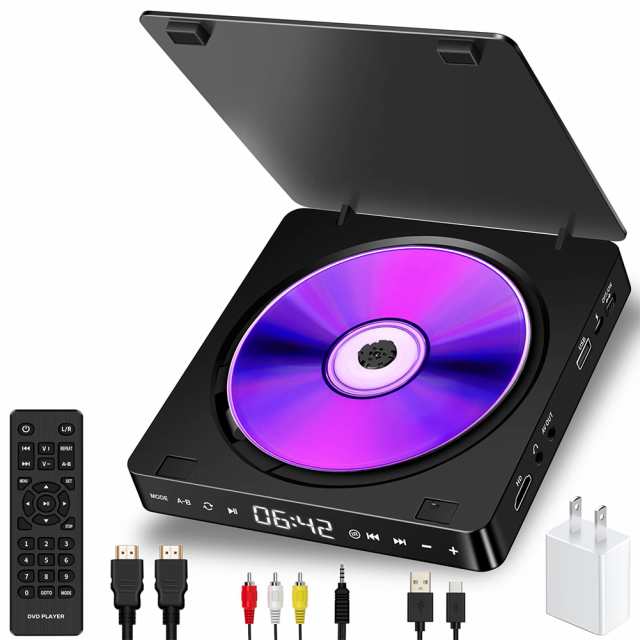 ホームDVD/VCDHdビデオプレーヤーHi-Fiステレオスピーカー1080P多機能ポータブルミニCdプレーヤーの通販は