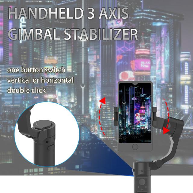 スマートフォン3軸ジンバルスタビライザー軽量折りたたみ式電話トラッカーモーションアンチシェイクハンドヘルドジンバル_16