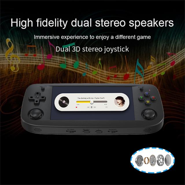 RG503レトロノスタルジックビデオゲームコンソールHdフルビュースクリーンステレオスピーカーハンドヘルドゲーム機_16