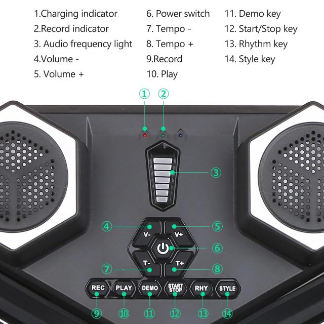 内蔵スピーカーロールアップ電子ドラムセットリチウム電池ポータブルサポートBluetooth対応子供用練習用ドラムキット_7