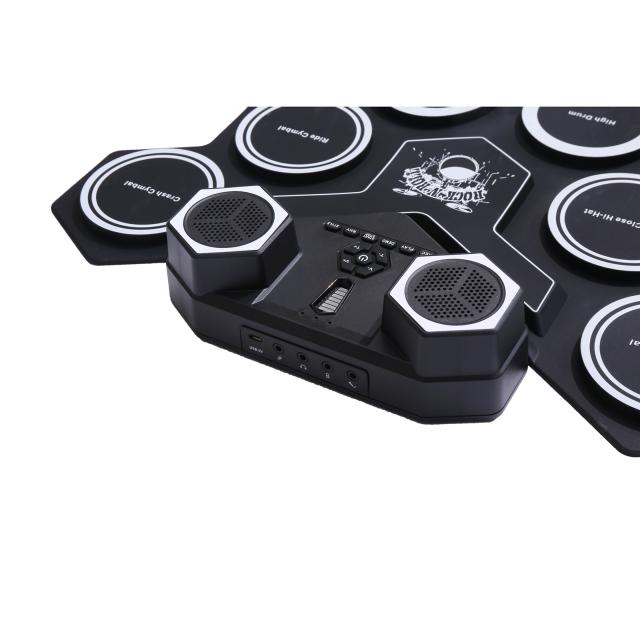 内蔵スピーカーロールアップ電子ドラムセットリチウム電池ポータブルサポートBluetooth対応子供用練習用ドラムキット_11