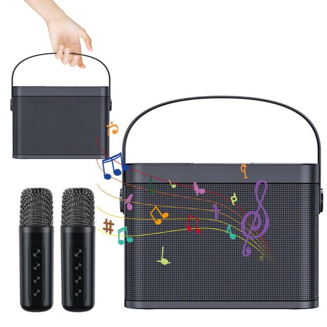 ホーム ミニ カラオケ スピーカー キット ワイヤレス Bluetooth 対応 デュアル マイク スピーカー 小型 オーディオ KTV セットの通販は