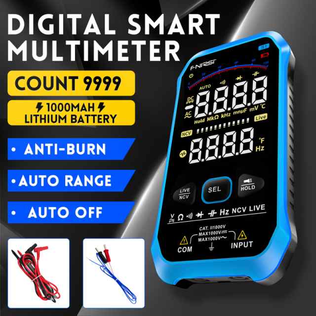 S1 デジタルマルチメーター 9999 カウント高精度自動ポータブル超薄型マルチメーター家庭用工場の通販は